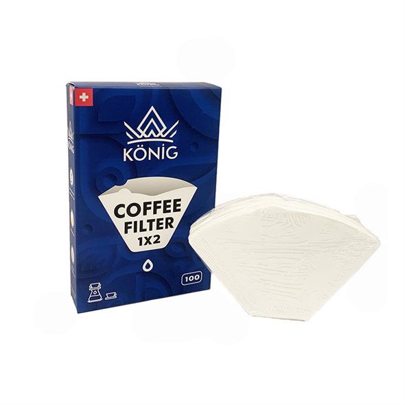 Фильтры бумажные для кофе, кофеварок, кофемашин белые KONIG №2 100 шт. - фото 29010