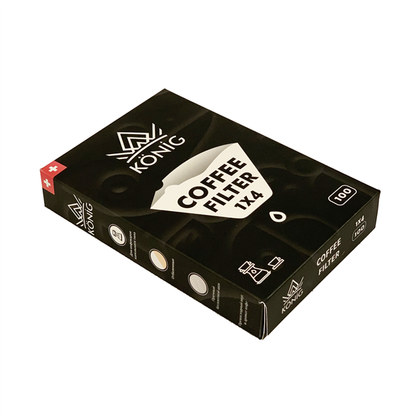 Фильтры бумажные для кофе, кофеварок, кофемашин белые KONIG №4 100 шт. - фото 29050