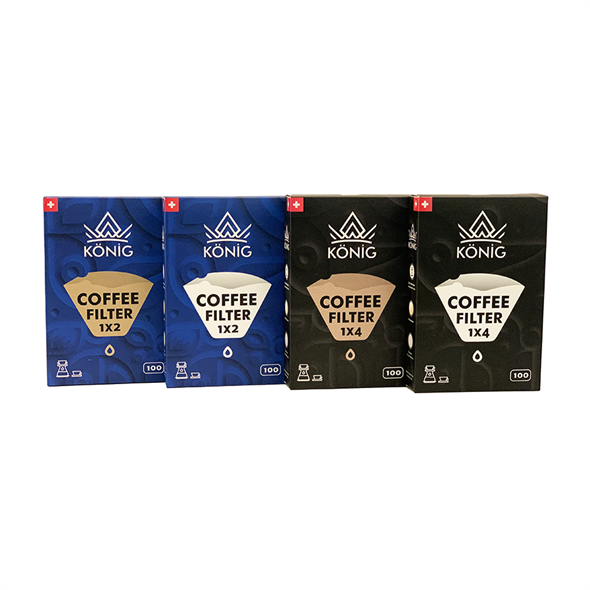 Фильтры бумажные для кофе, кофеварок, кофемашин неотбеленные KONIG №4 100 шт. - фото 29053