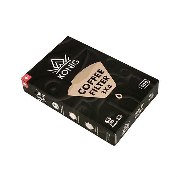 Фильтры бумажные для кофе, кофеварок, кофемашин неотбеленные KONIG №4 100 шт. - фото 29054