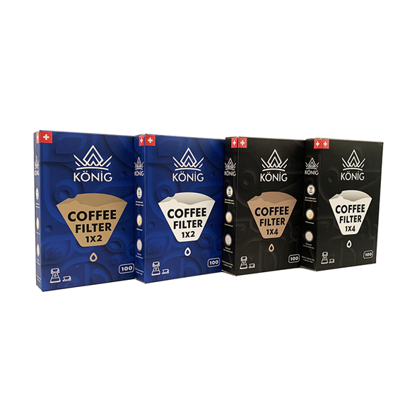 Фильтры бумажные для кофе, кофеварок, кофемашин неотбеленные KONIG №4 100 шт. - фото 29056