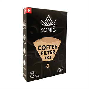 Фильтры бумажные для кофе, кофеварок, кофемашин неотбеленные KONIG №4 100 шт.